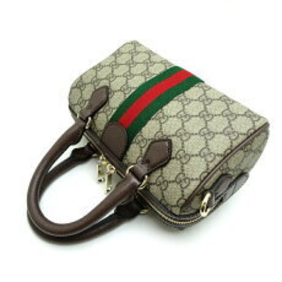 Gucci Boston Bag Handbag GG Supreme Beige - Picture 4 of 7